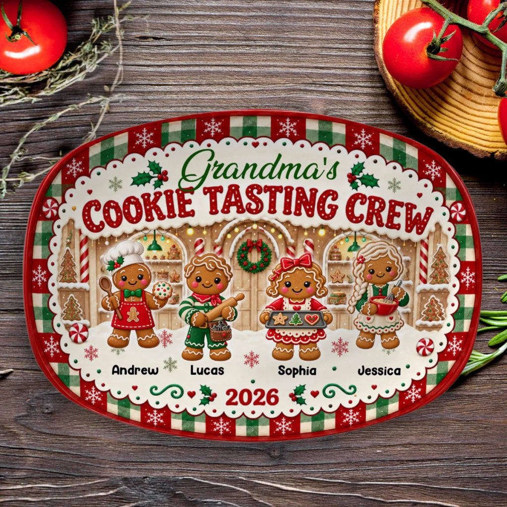 Gingerbread Crew - Personalized Platter
