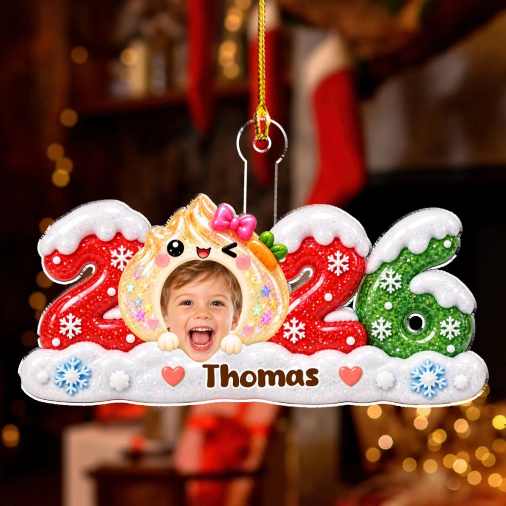 Custom Family Ornament, Christmas Gift for Family Members •  Happy Buddy - Personalized Acrylic Ornament