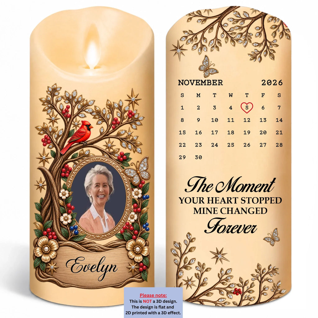 Present In Memory - Personalized LED Candle