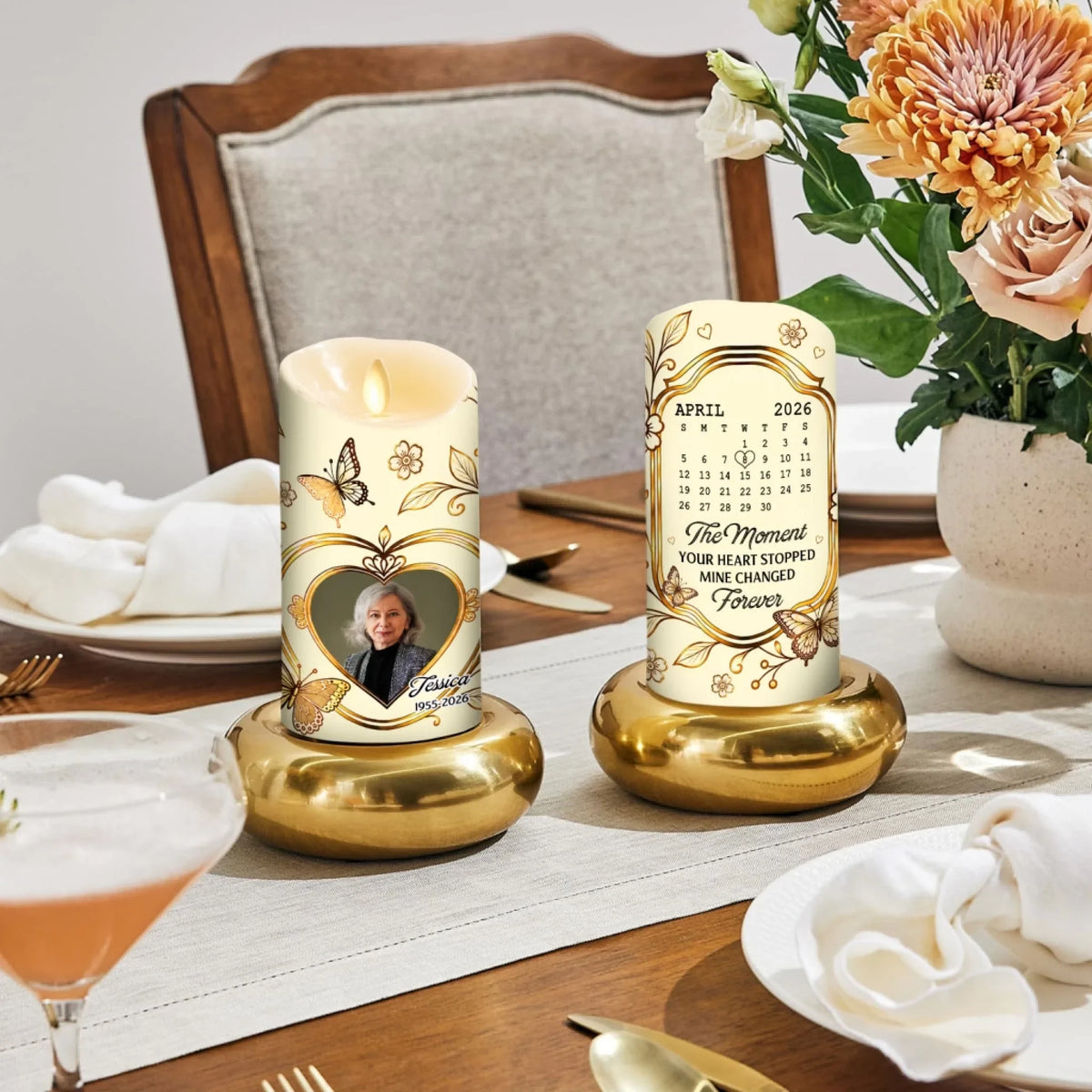 They Walk Beside Us Every Day - Personalized LED Candle