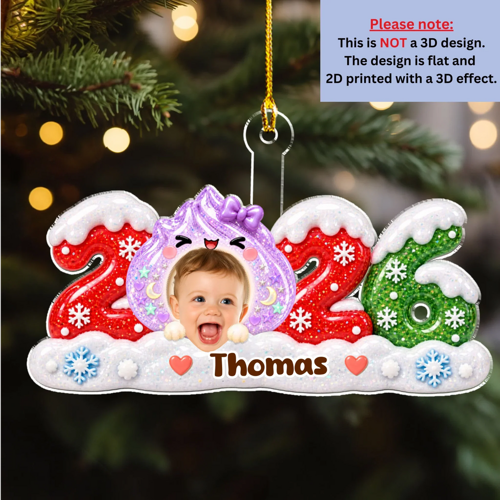 Custom Family Ornament, Christmas Gift for Family Members •  Happy Buddy - Personalized Acrylic Ornament