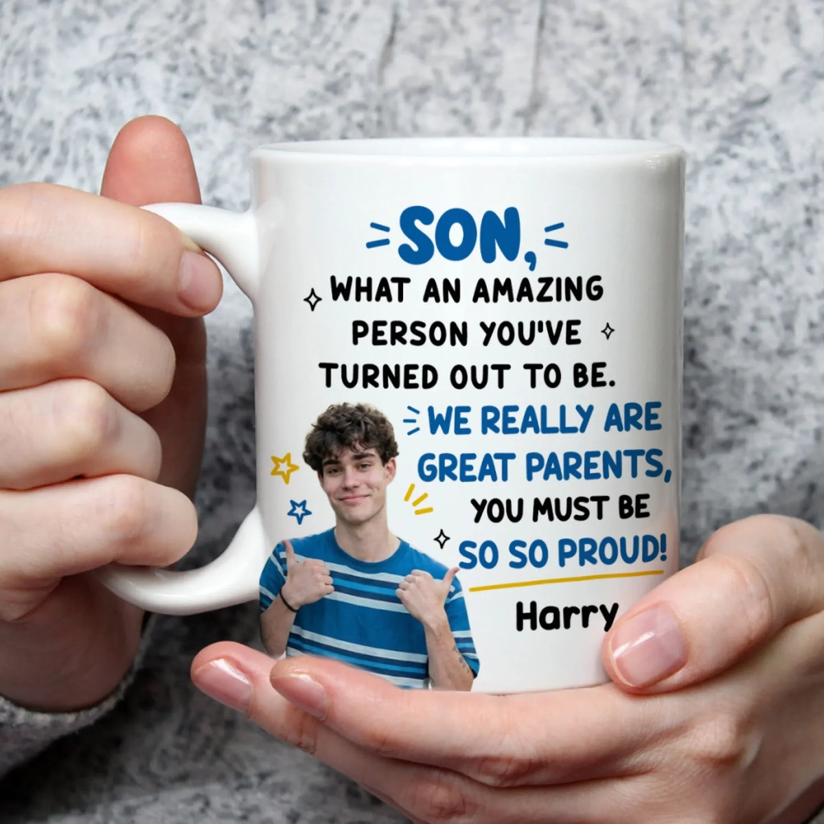 Custom Christmas & Birthday Gift for Son • We Really Are Great Parents - Personalized Coffee Mug