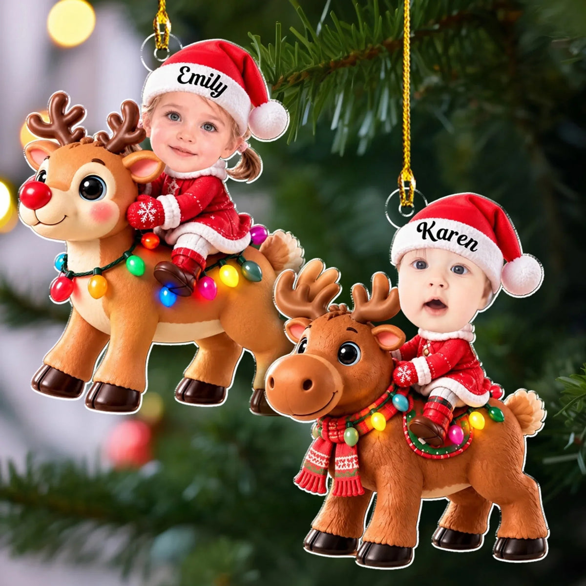 Custom Family Ornament, Christmas Gift for Family Members •  Christmas As A Kid - Personalized Acrylic Ornament