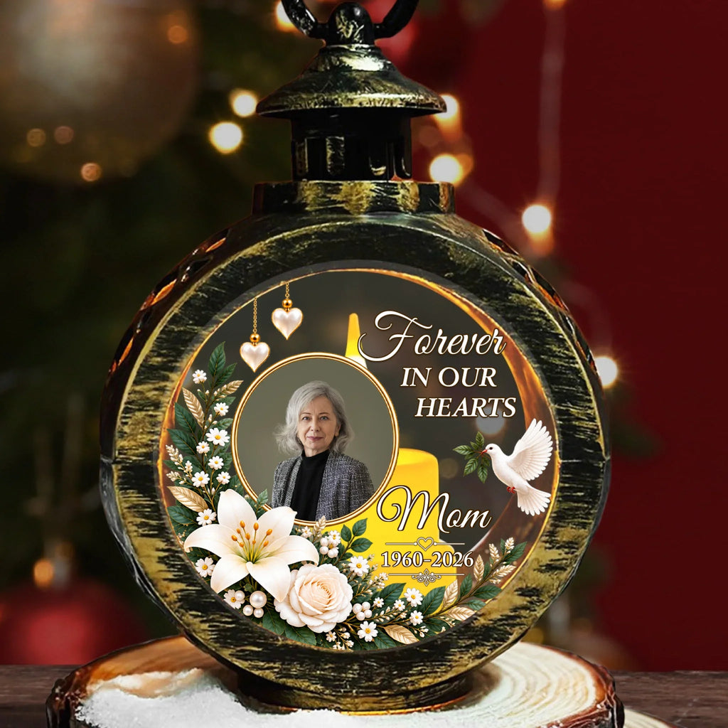 Custom Christmas Gifts for Loved Ones, Family Keepsake • Time Holds Memories - Personalized Christmas Lantern