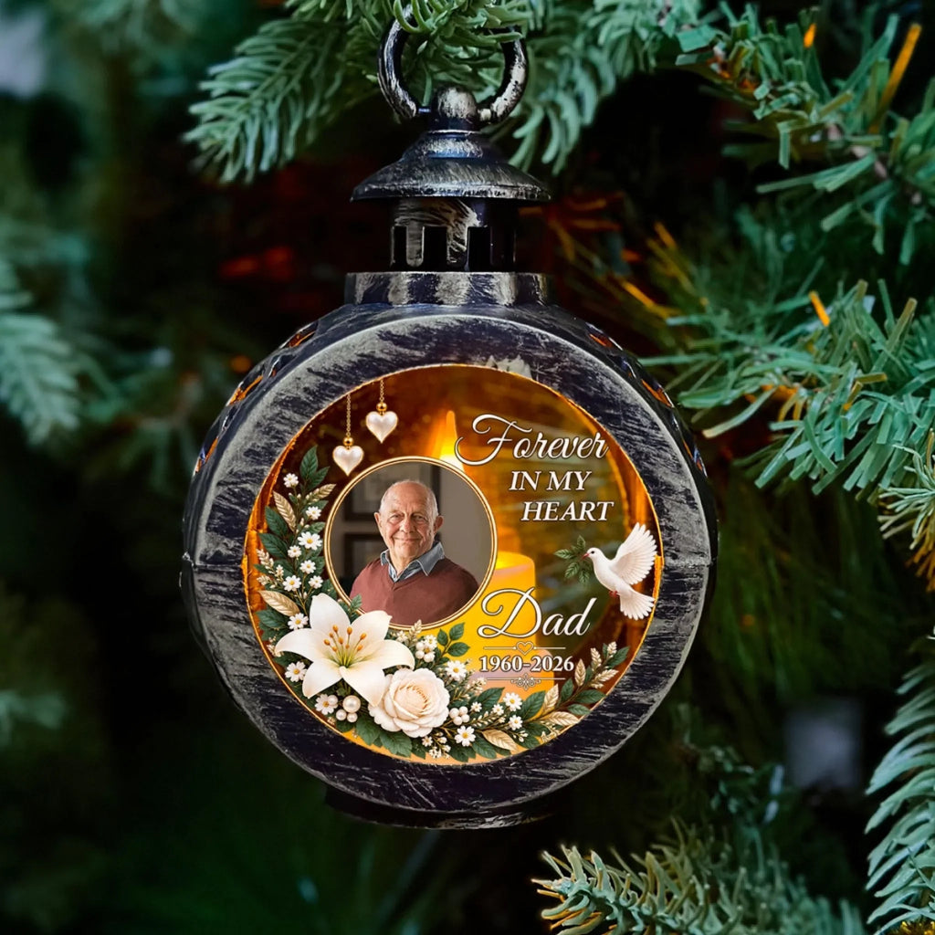 Custom Christmas Gifts for Loved Ones, Family Keepsake • Time Holds Memories - Personalized Christmas Lantern