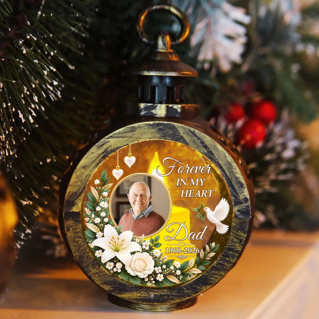 Custom Christmas Gifts for Loved Ones, Family Keepsake • Time Holds Memories - Personalized Christmas Lantern