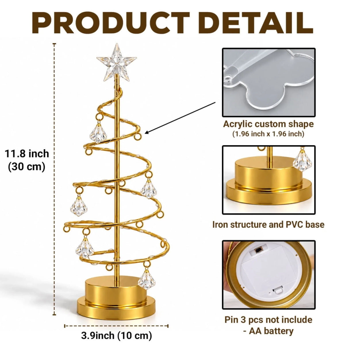 Custom Family Christmas Tree Light, Family Christmas Decor • Our Merry Family Tree - Personalized LED Tree Lights