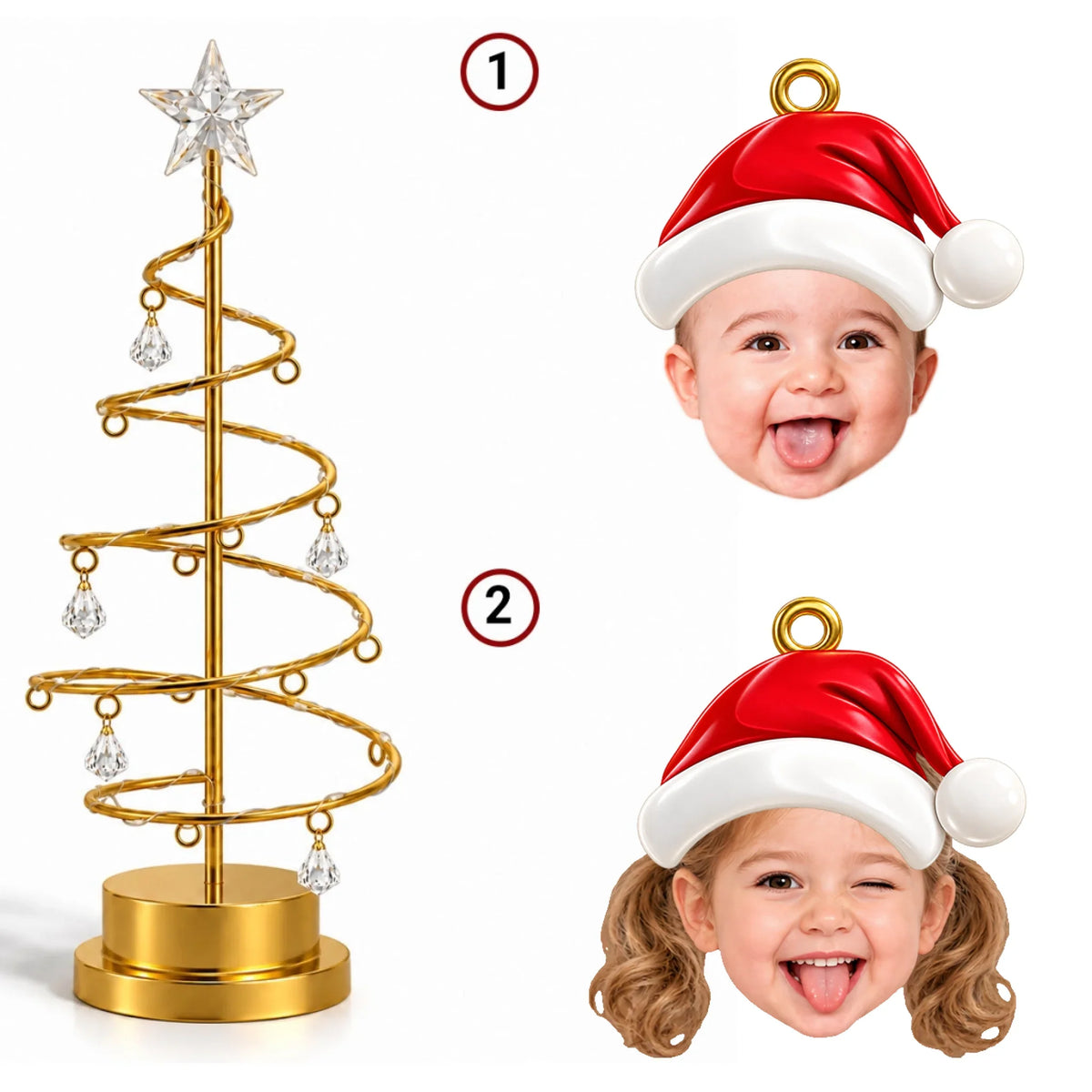 Custom Family Christmas Tree Light, Family Christmas Decor • Our Merry Family Tree - Personalized LED Tree Lights