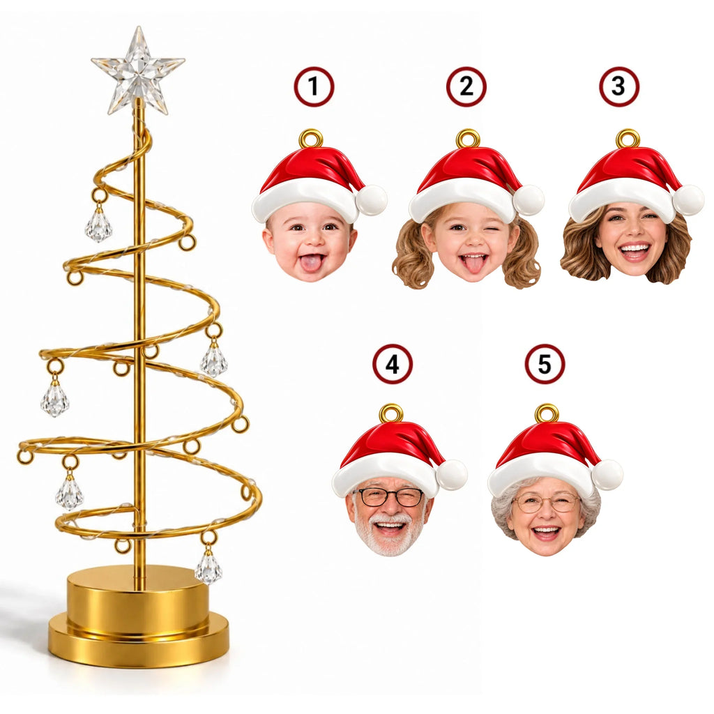 Custom Family Christmas Tree Light, Family Christmas Decor • Our Merry Family Tree - Personalized LED Tree Lights