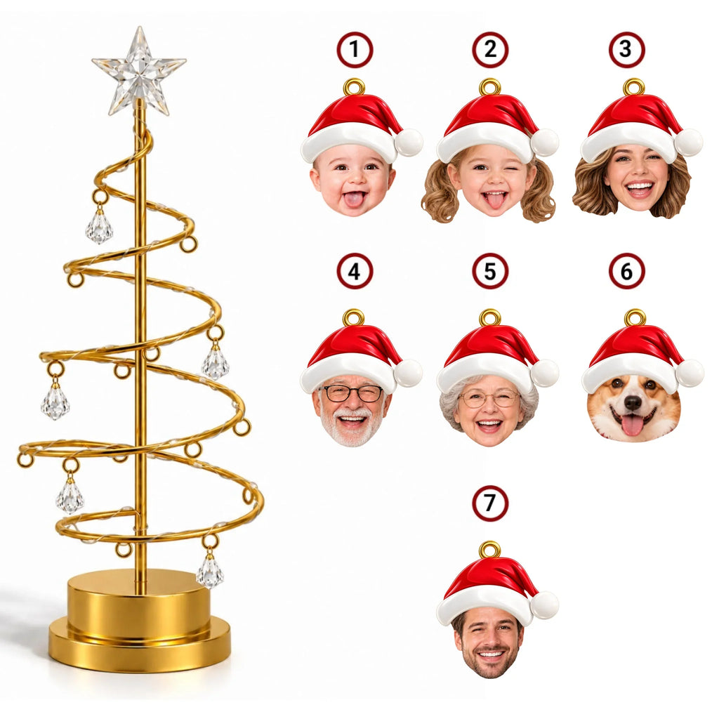 Custom Family Christmas Tree Light, Family Christmas Decor • Our Merry Family Tree - Personalized LED Tree Lights