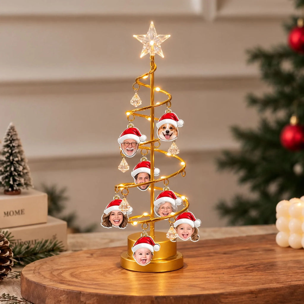 Custom Family Christmas Tree Light, Family Christmas Decor • Our Merry Family Tree - Personalized LED Tree Lights