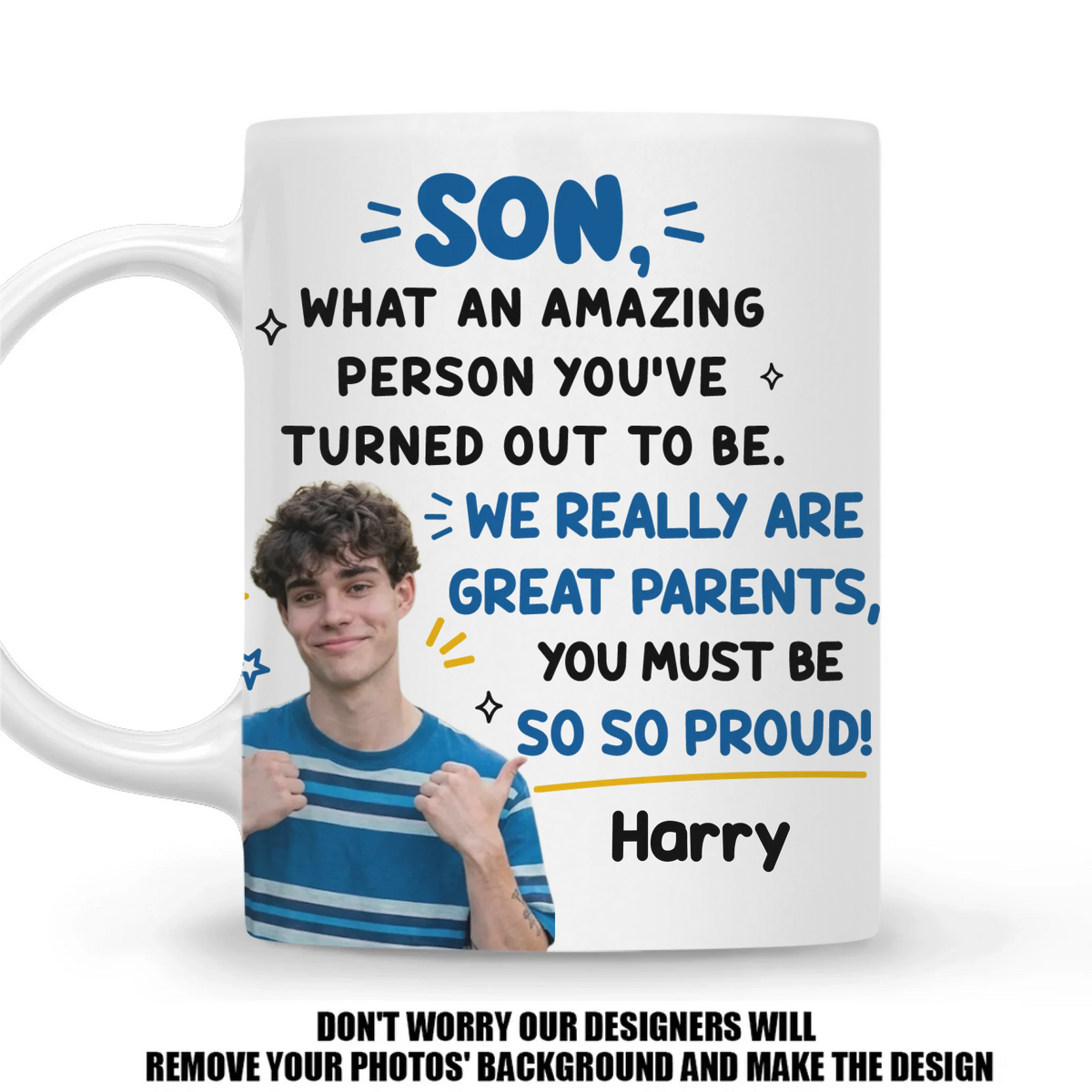 Custom Christmas & Birthday Gift for Son • We Really Are Great Parents - Personalized Coffee Mug