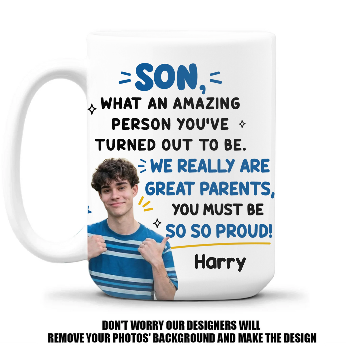 Custom Christmas & Birthday Gift for Son • We Really Are Great Parents - Personalized Coffee Mug
