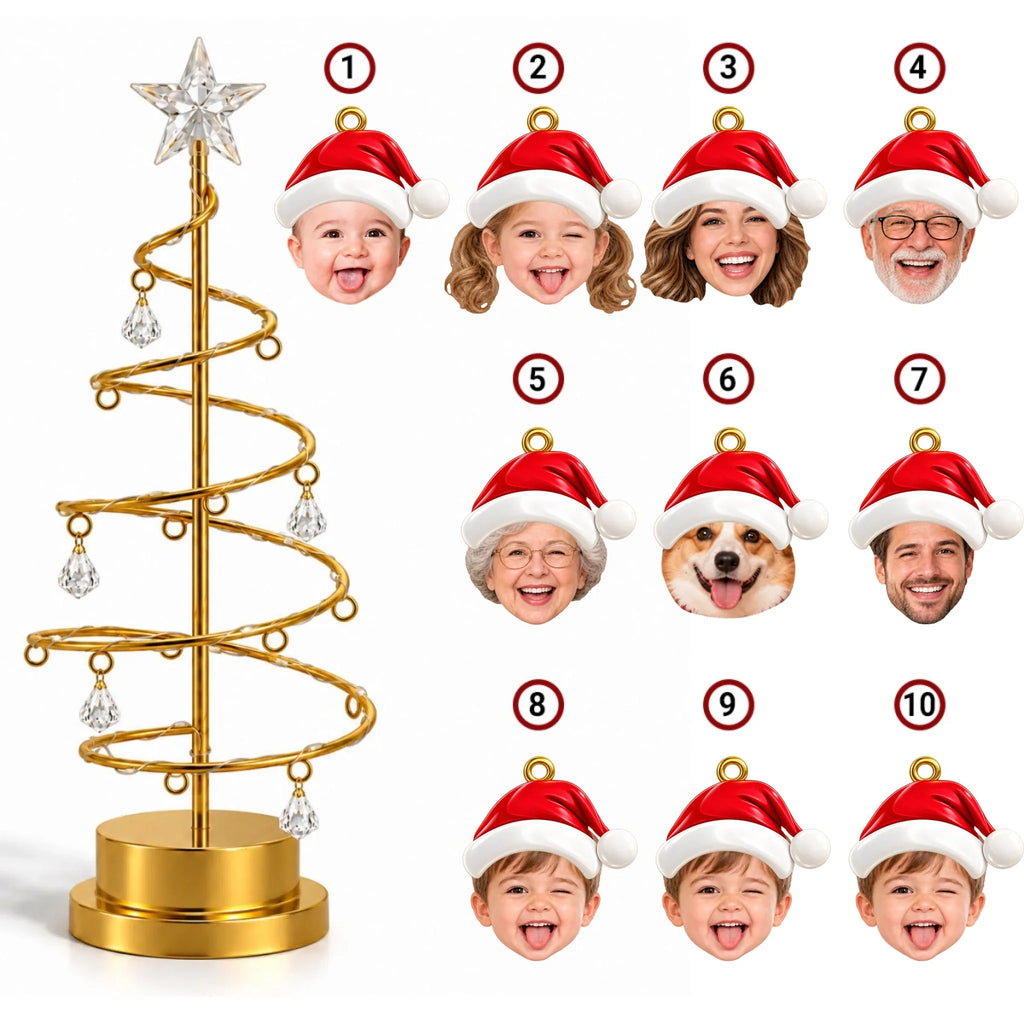 Custom Family Christmas Tree Light, Family Christmas Decor • Our Merry Family Tree - Personalized LED Tree Lights