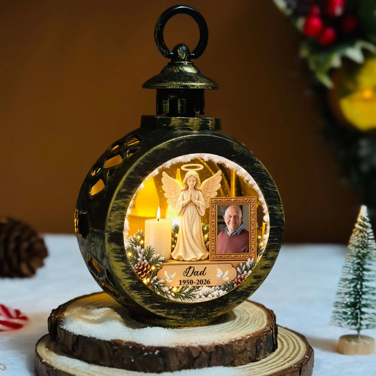 Custom Christmas Gifts for Loved Ones, Family Keepsake • The Hardest Christmas - Personalized Christmas Lantern