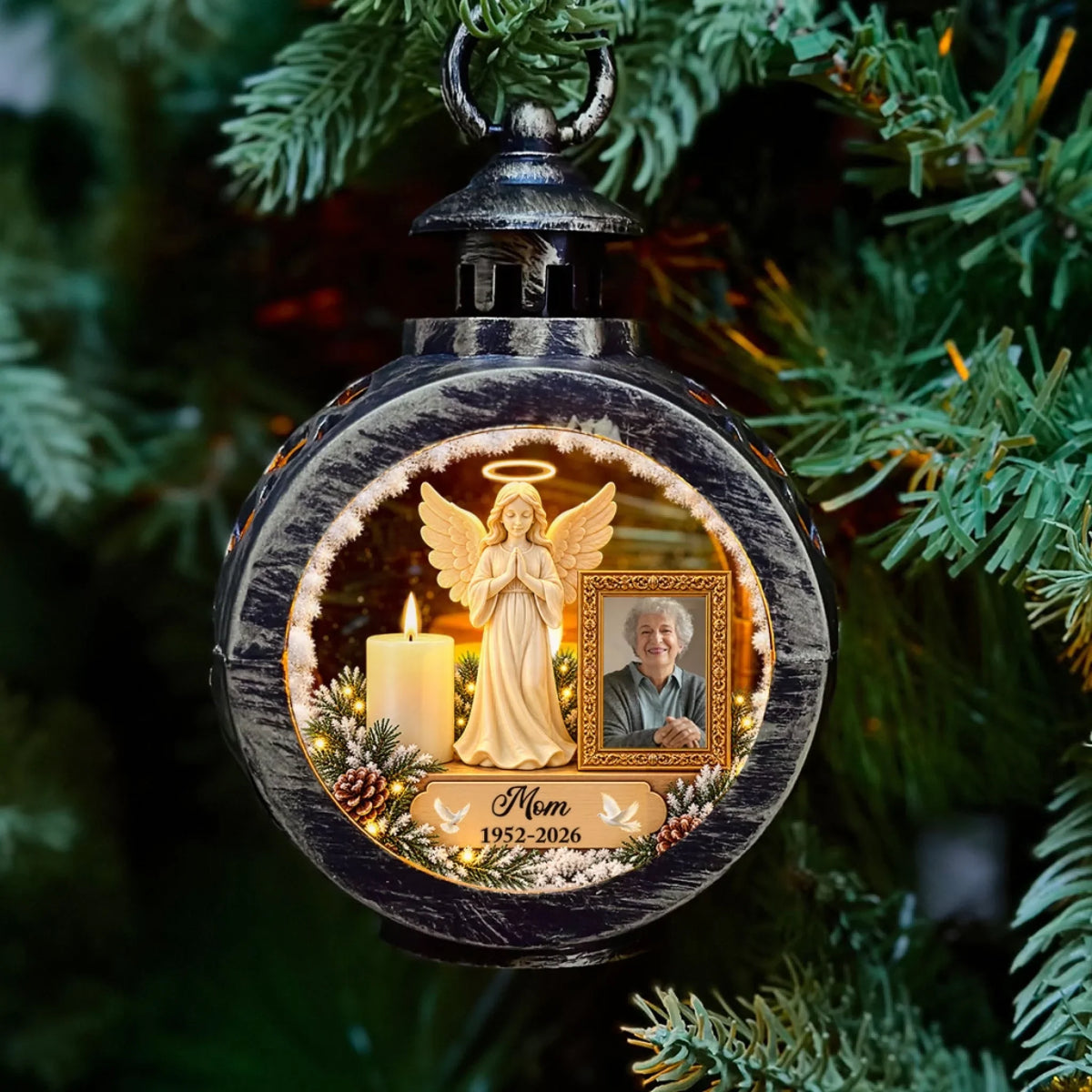 Custom Christmas Gifts for Loved Ones, Family Keepsake • The Hardest Christmas - Personalized Christmas Lantern