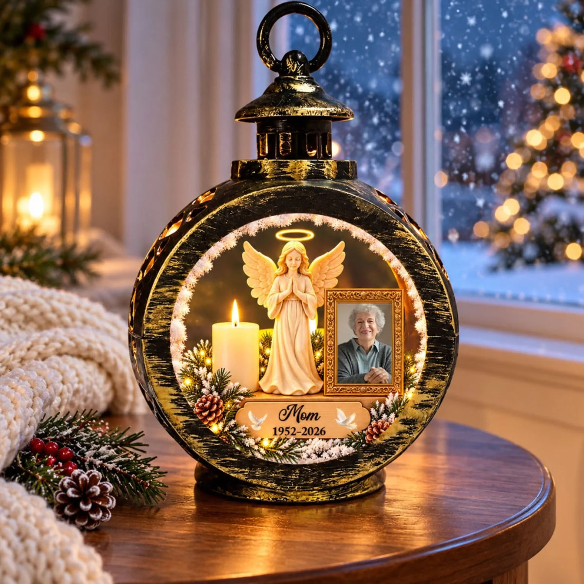 Custom Christmas Gifts for Loved Ones, Family Keepsake • The Hardest Christmas - Personalized Christmas Lantern