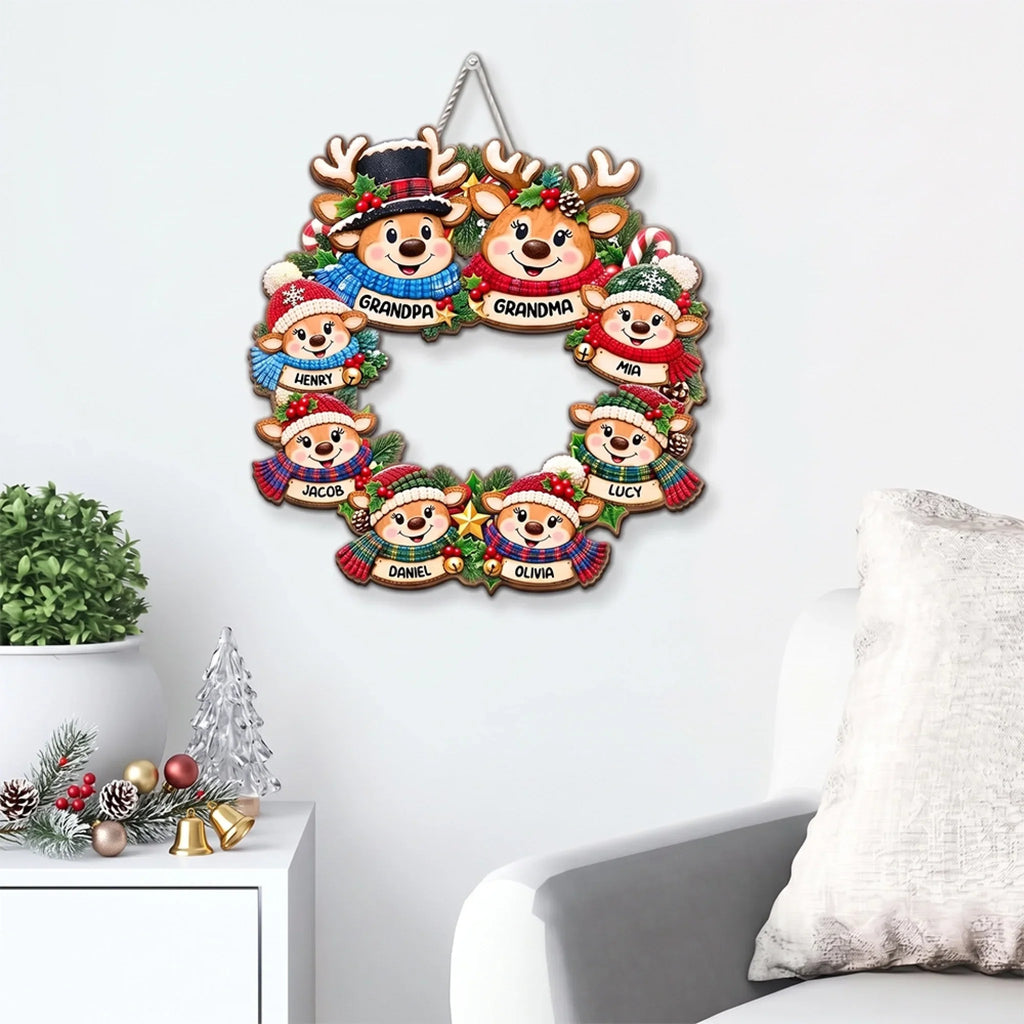 Little Reindeer Crew - Personalized Wood Sign