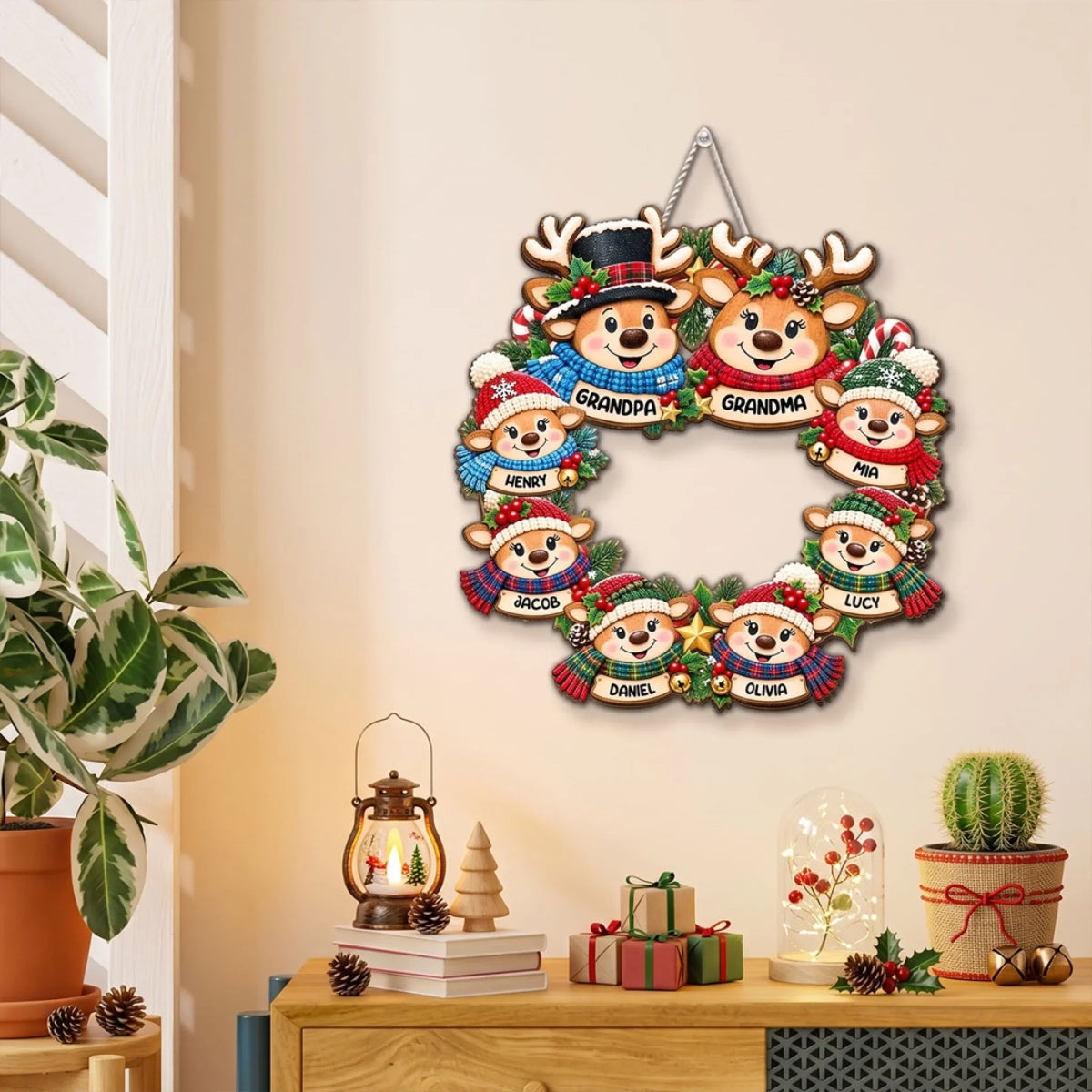 Little Reindeer Crew - Personalized Wood Sign