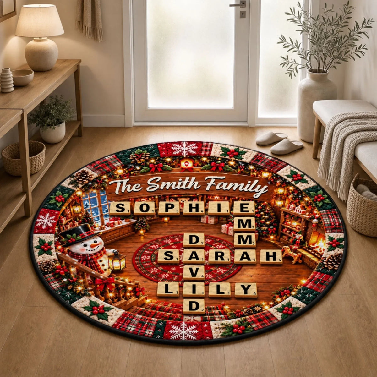 Family Crossword - Personalized Quilted Mat