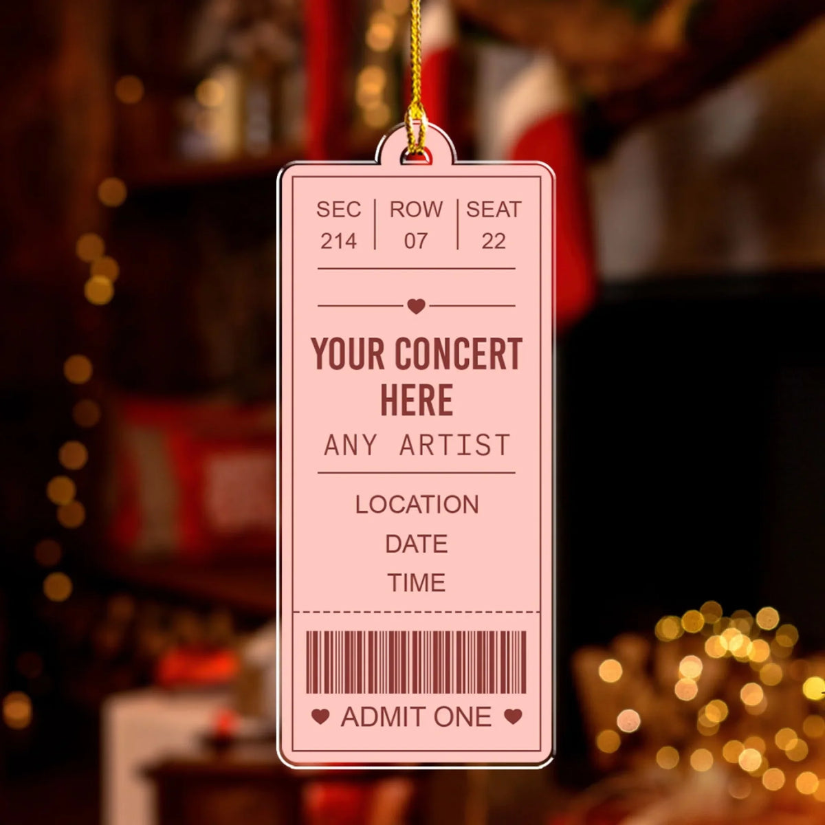 Custom Keepsake Christmas Ornament •  Concert Memories - Personalized Acrylic Ornament