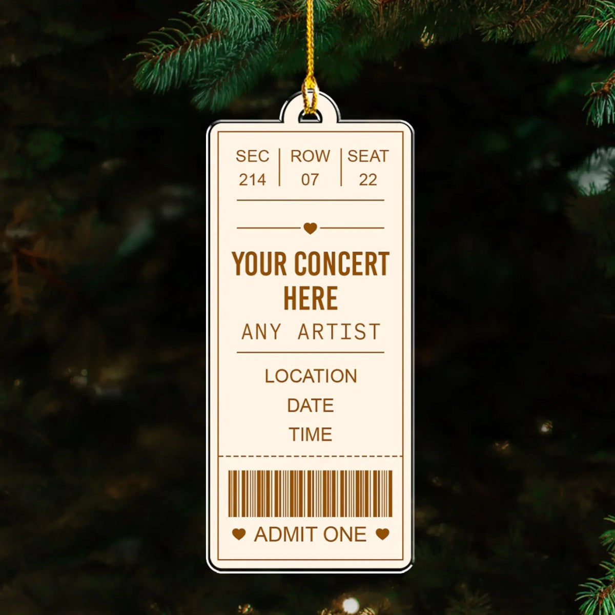 Custom Keepsake Christmas Ornament •  Concert Memories - Personalized Acrylic Ornament