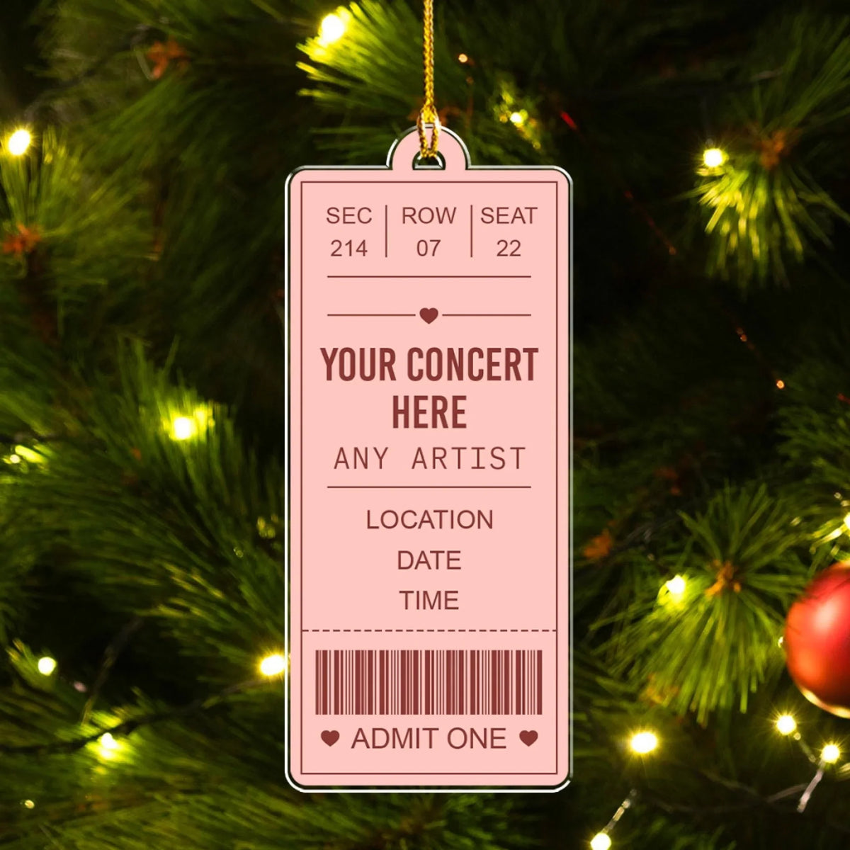 Custom Keepsake Christmas Ornament •  Concert Memories - Personalized Acrylic Ornament