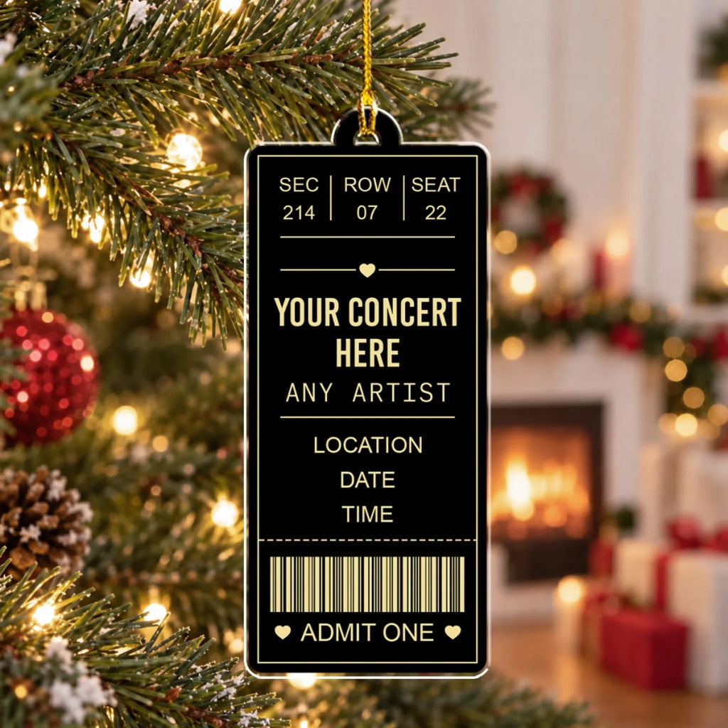 Custom Keepsake Christmas Ornament •  Concert Memories - Personalized Acrylic Ornament
