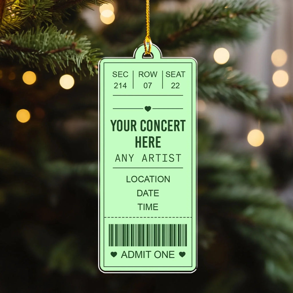 Custom Keepsake Christmas Ornament •  Concert Memories - Personalized Acrylic Ornament