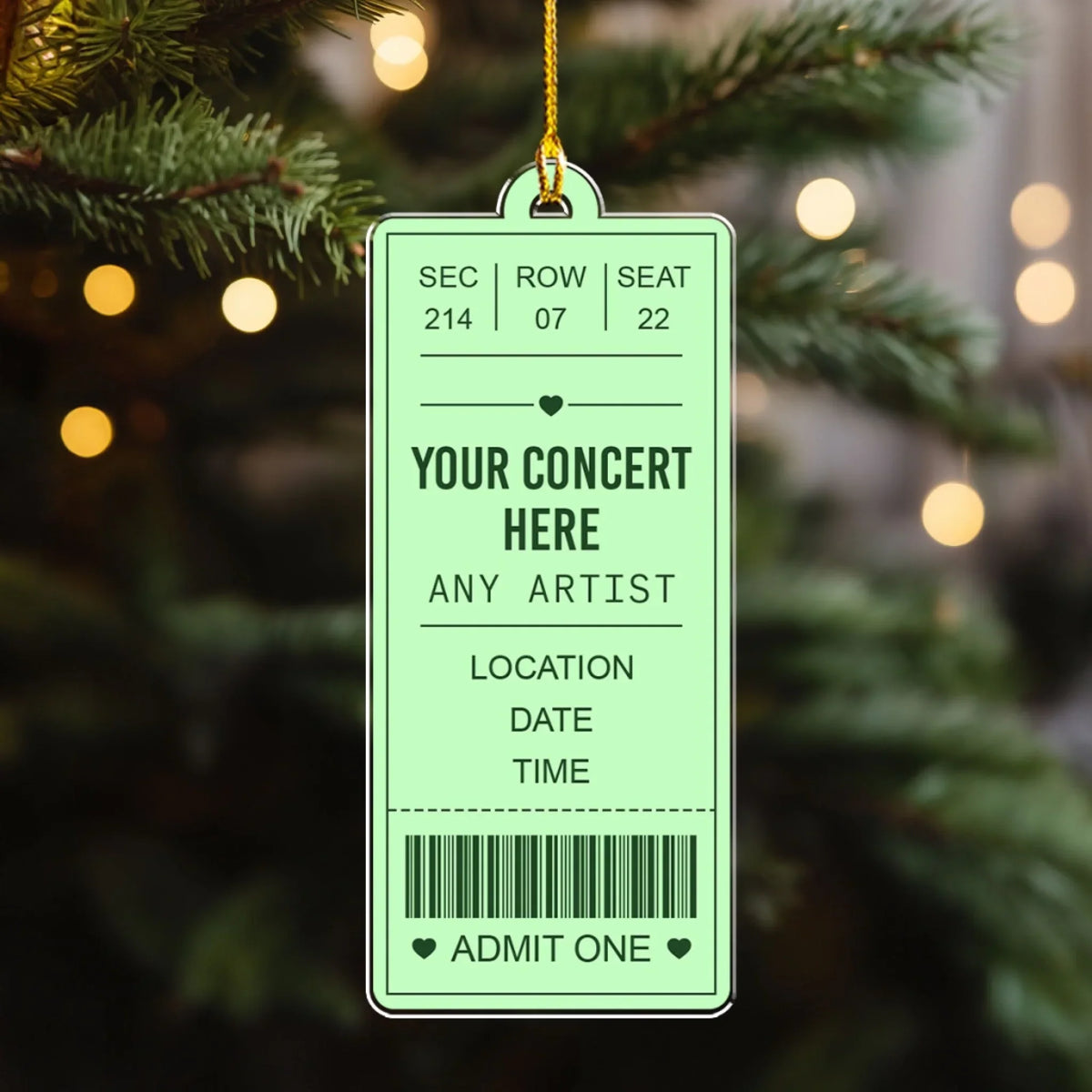 Custom Keepsake Christmas Ornament •  Concert Memories - Personalized Acrylic Ornament
