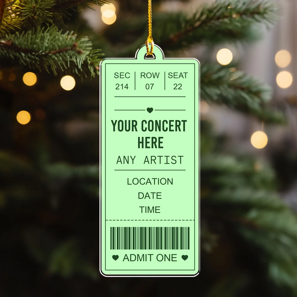Custom Keepsake Christmas Ornament •  Concert Memories - Personalized Acrylic Ornament