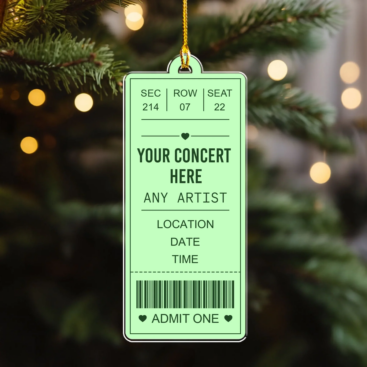 Custom Keepsake Christmas Ornament •  Concert Memories - Personalized Acrylic Ornament