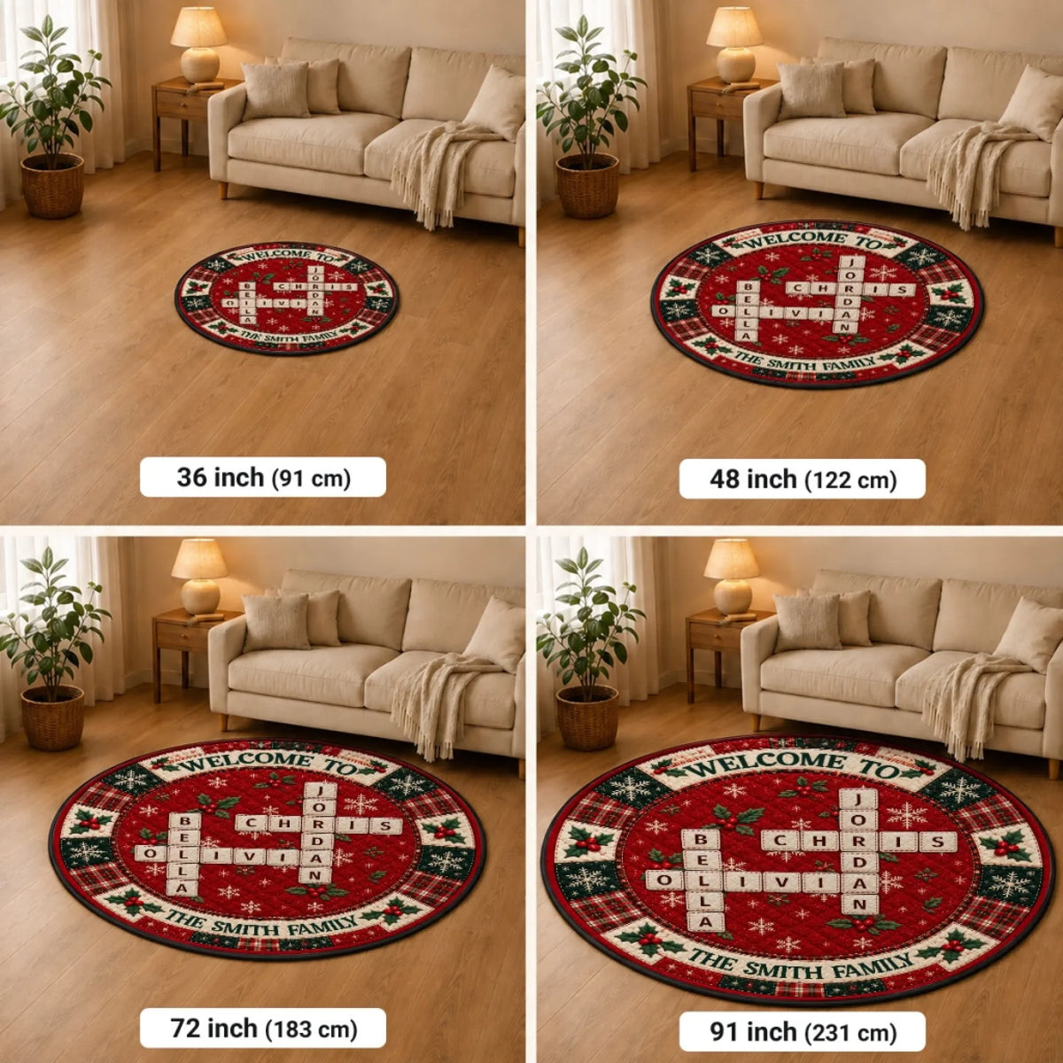 Lovely Family - Personalized Quilted Mat