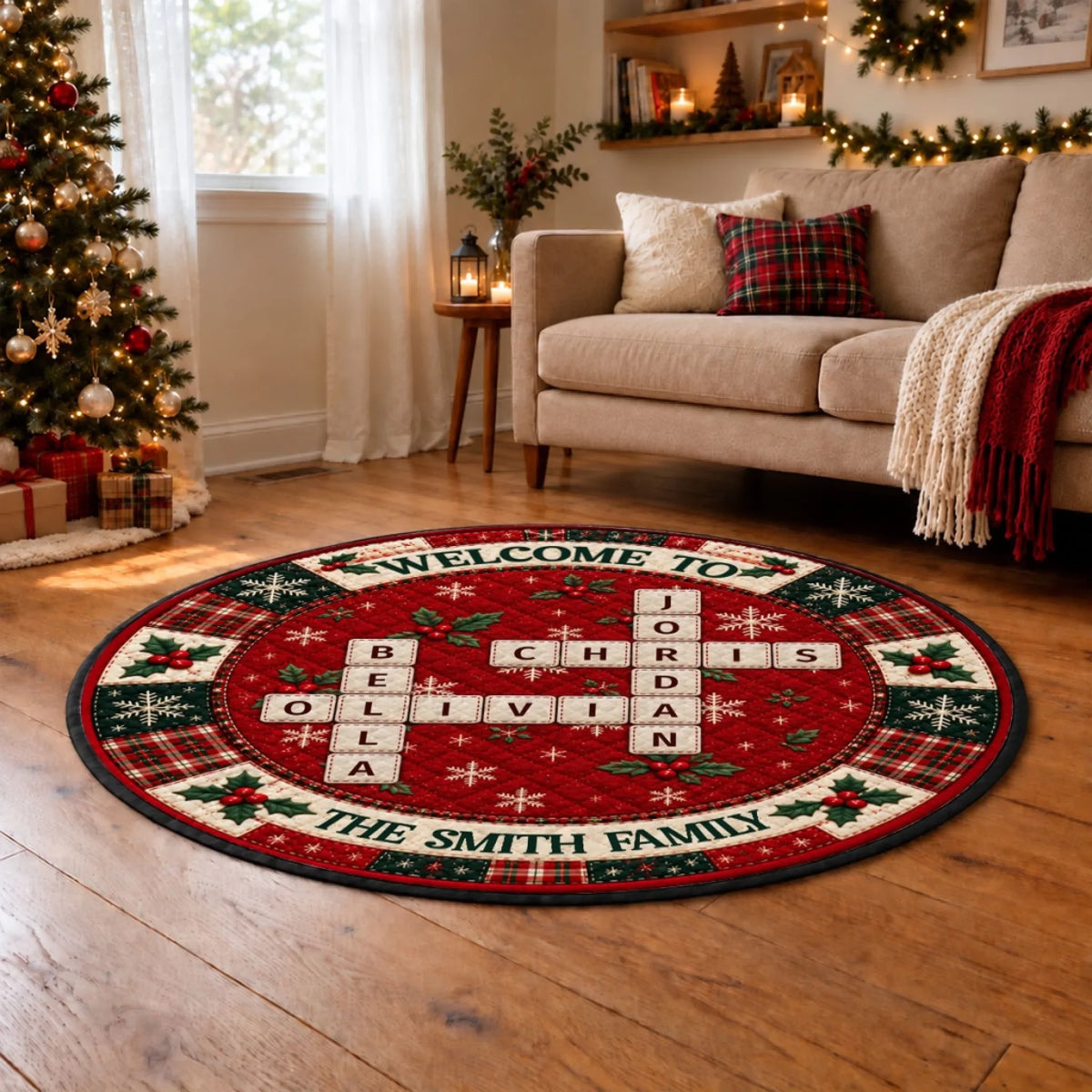 Lovely Family - Personalized Quilted Mat