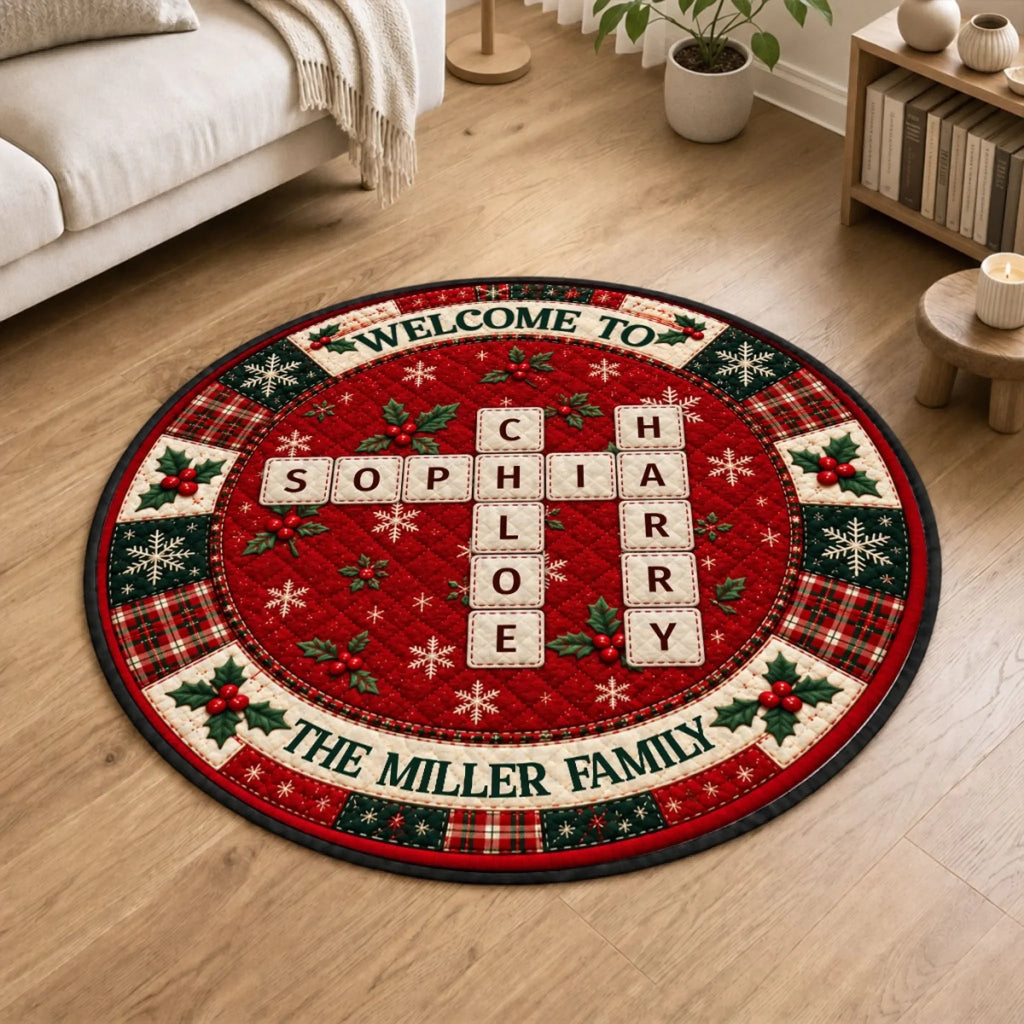 Lovely Family - Personalized Quilted Mat