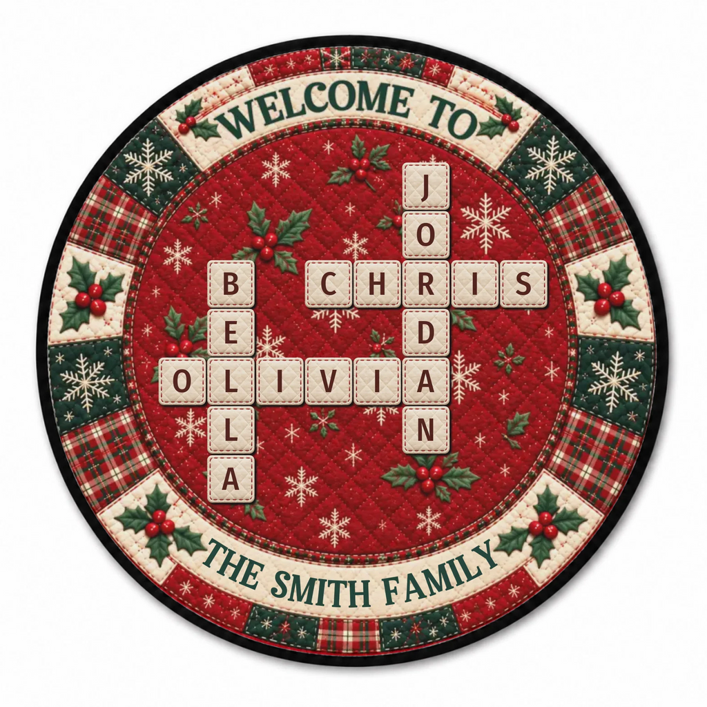 Lovely Family - Personalized Quilted Mat