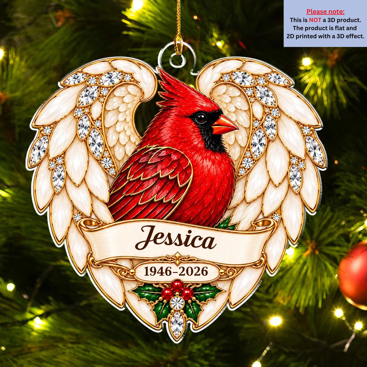 Custom Memorial Christmas Ornament, Sympathy Keepsake •  Your Memory Shines - Personalized Acrylic Ornament