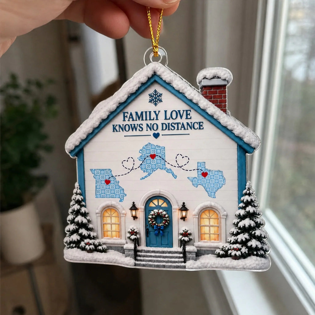 Custom Keepsake Christmas Ornament •  Together In Heart Forever - Personalized Acrylic Ornament