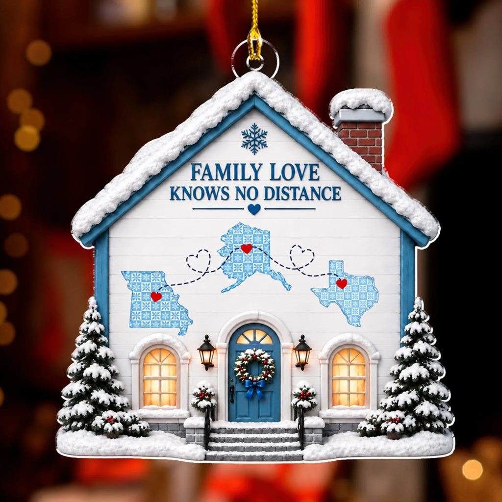 Custom Keepsake Christmas Ornament •  Together In Heart Forever - Personalized Acrylic Ornament