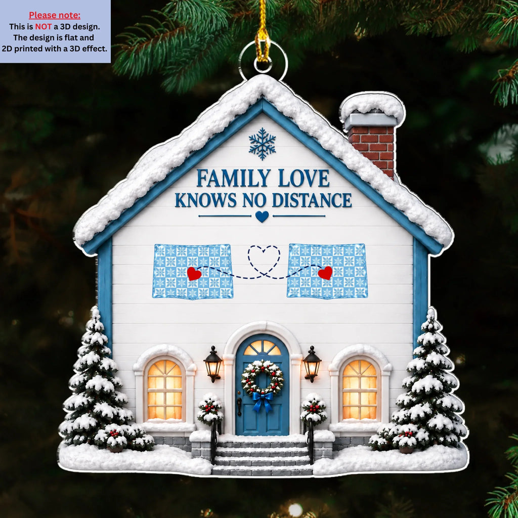 Custom Keepsake Christmas Ornament •  Together In Heart Forever - Personalized Acrylic Ornament