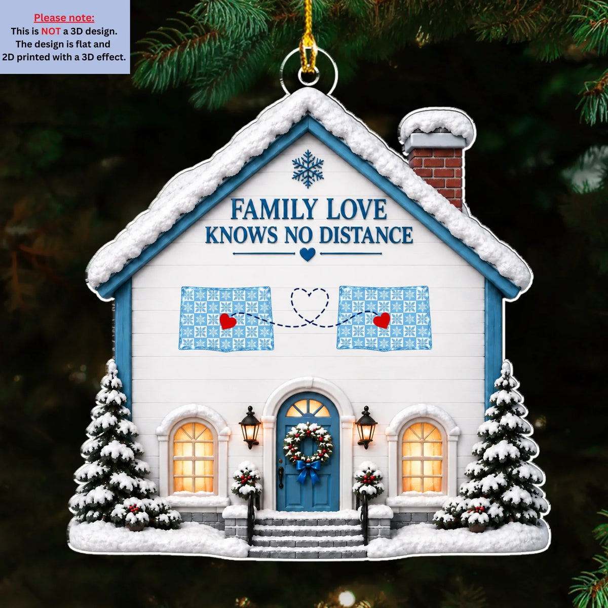 Custom Keepsake Christmas Ornament •  Together In Heart Forever - Personalized Acrylic Ornament