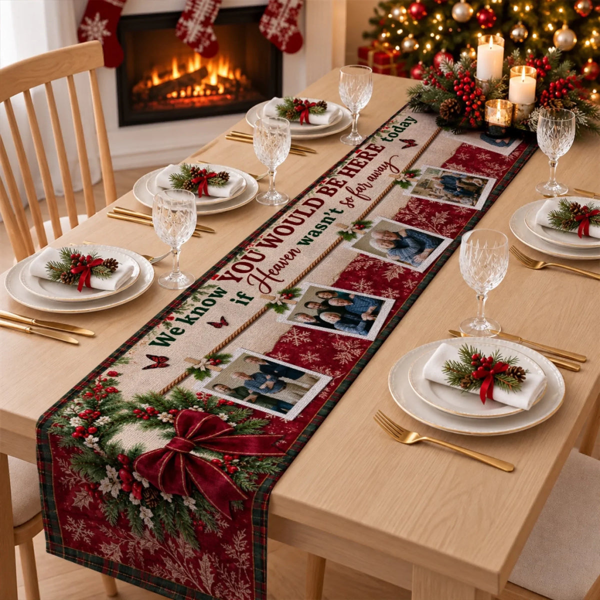 Heart Full Of Memories - Personalize Table Runner