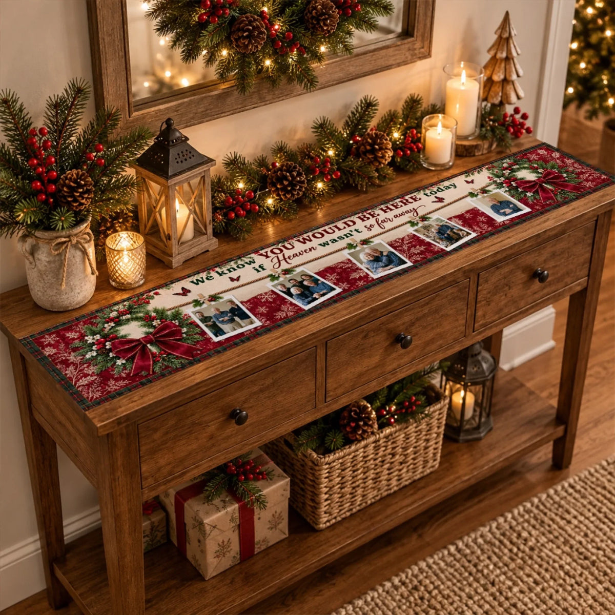 Heart Full Of Memories - Personalize Table Runner