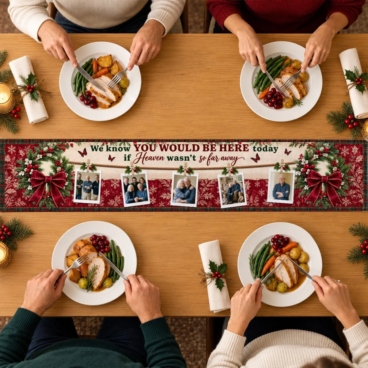 Heart Full Of Memories - Personalize Table Runner