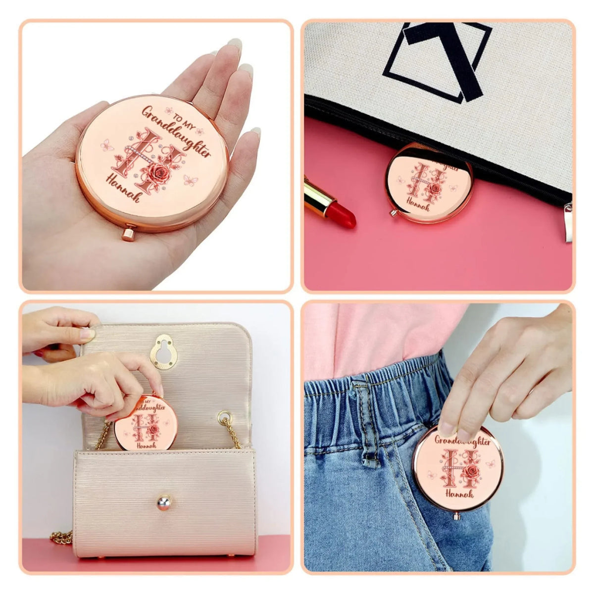 Beautifully Strong 2 - Personalized Compact Mirror