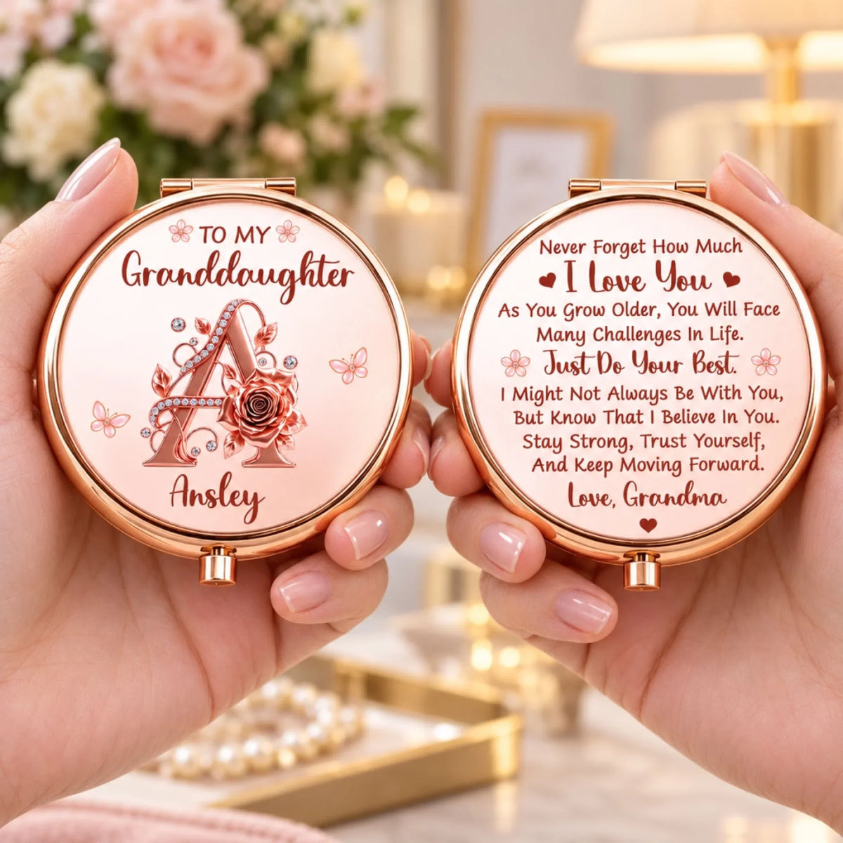 Beautifully Strong 2 - Personalized Compact Mirror