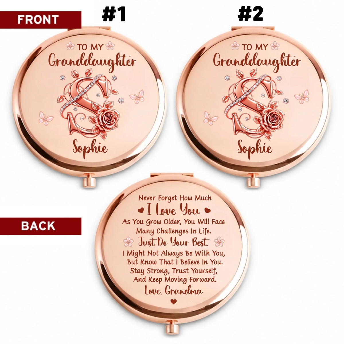 Beautifully Strong 2 - Personalized Compact Mirror