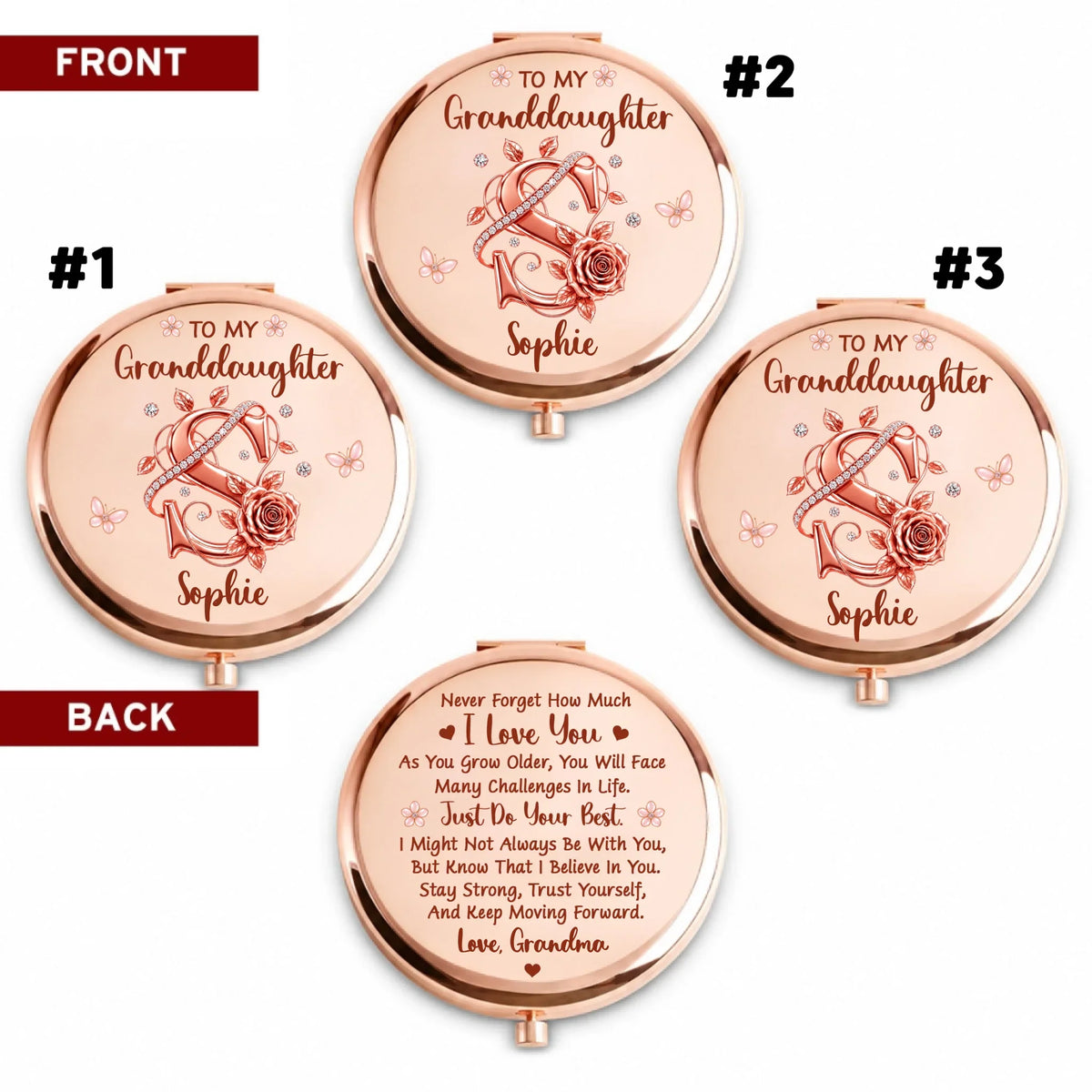 Beautifully Strong 2 - Personalized Compact Mirror