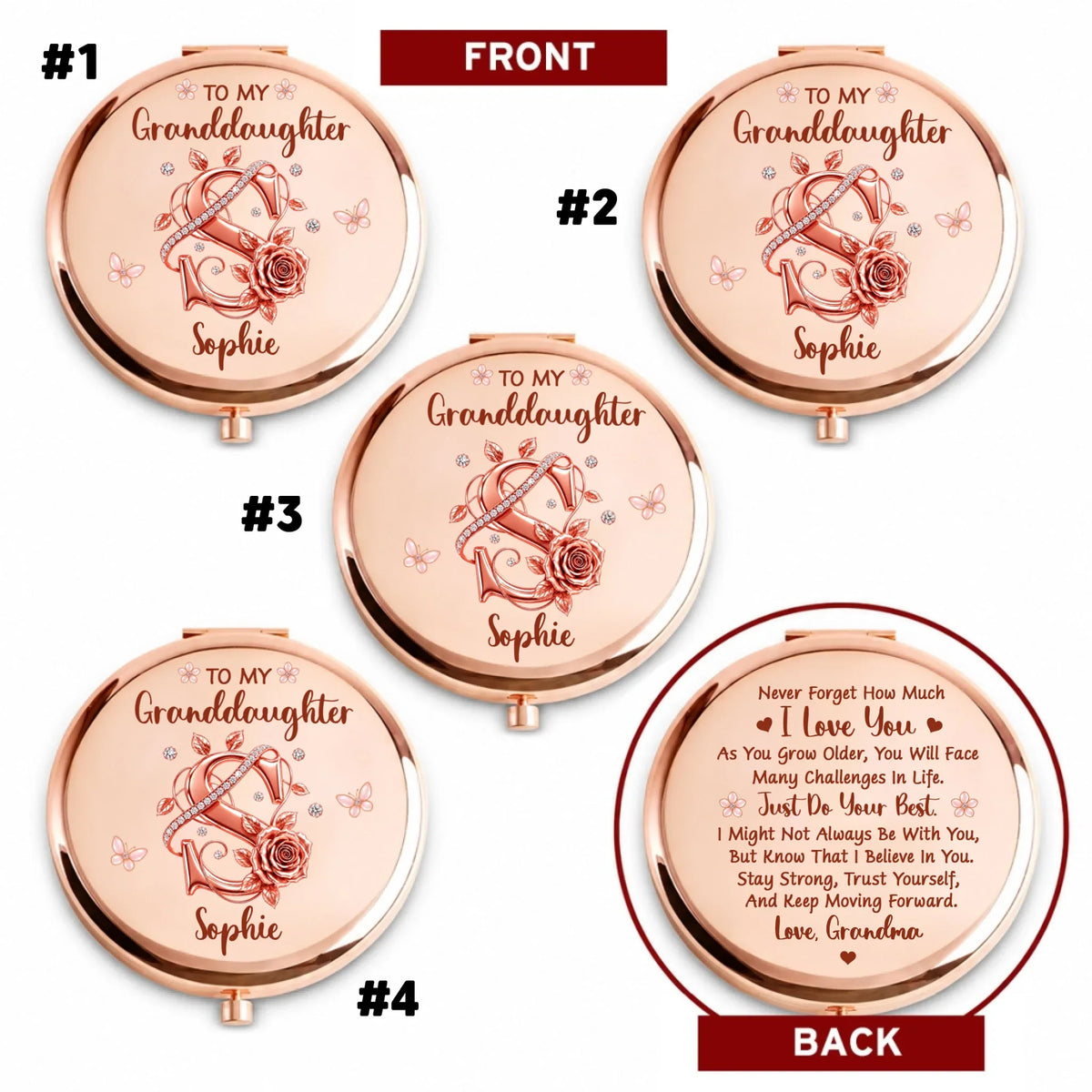 Beautifully Strong 2 - Personalized Compact Mirror