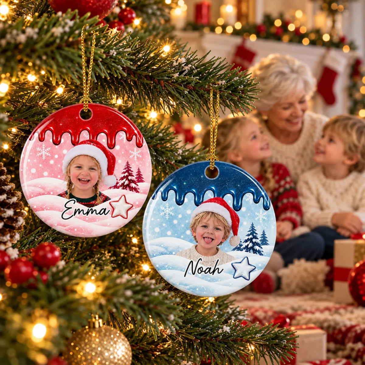 Our Little Christmas Star - Personalized Ceramic Ornament